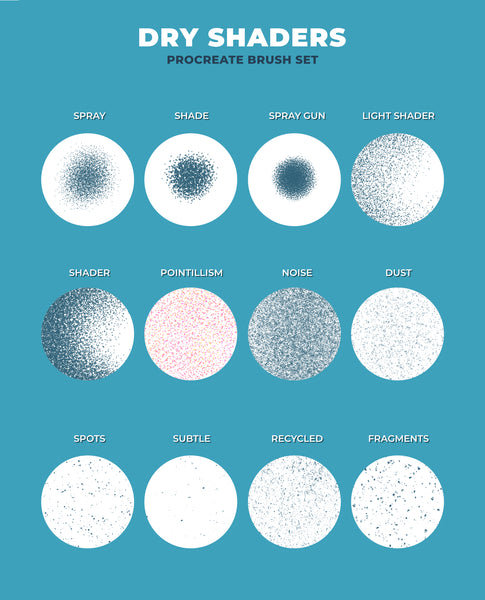 DRY SHADERS SET DI PENNELLI PROCREATE